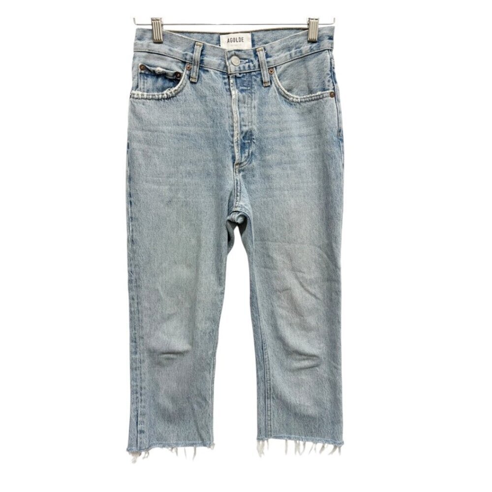 Agolde High Waist Straight leg Cropped Jeans Size 23